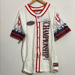 Nike White and Red Championship Jersey
